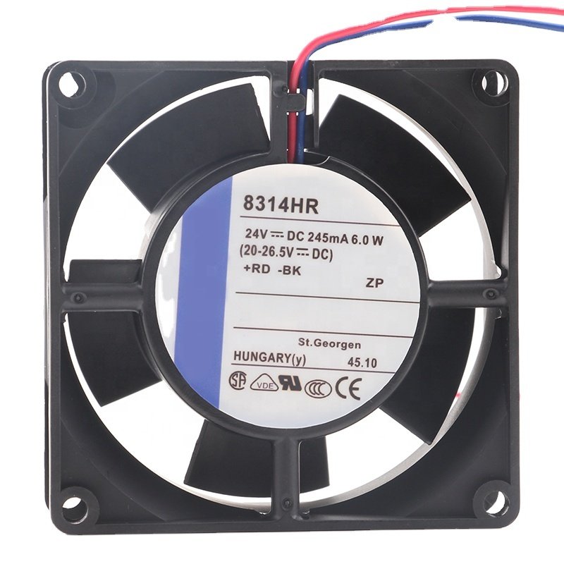 Original German 12V 48V DC24V 6W EC AC 8CM 8032 245mA Frequency Conversion High-end 8314HR Cooling Fan